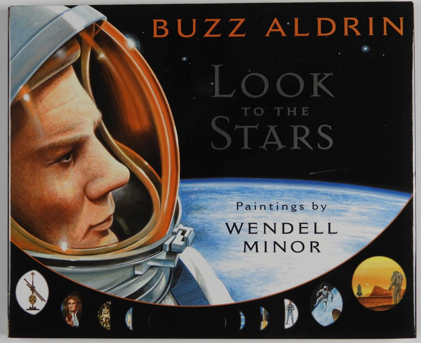 Buzz Aldrin Autograph Signed Book JSA Wendell Minor Look To The Stars