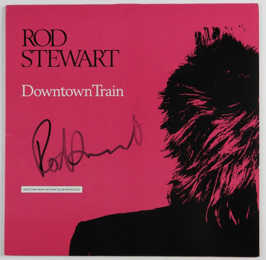 Rod Stewart Signed JSA Signed Autograph Album Record Downtown Train