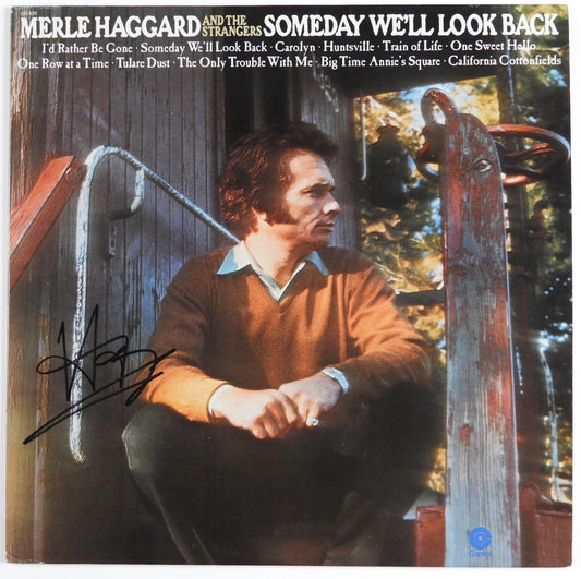Merle Haggard JSA Signed Autograph Record Vinyl Someday We'll Look Back