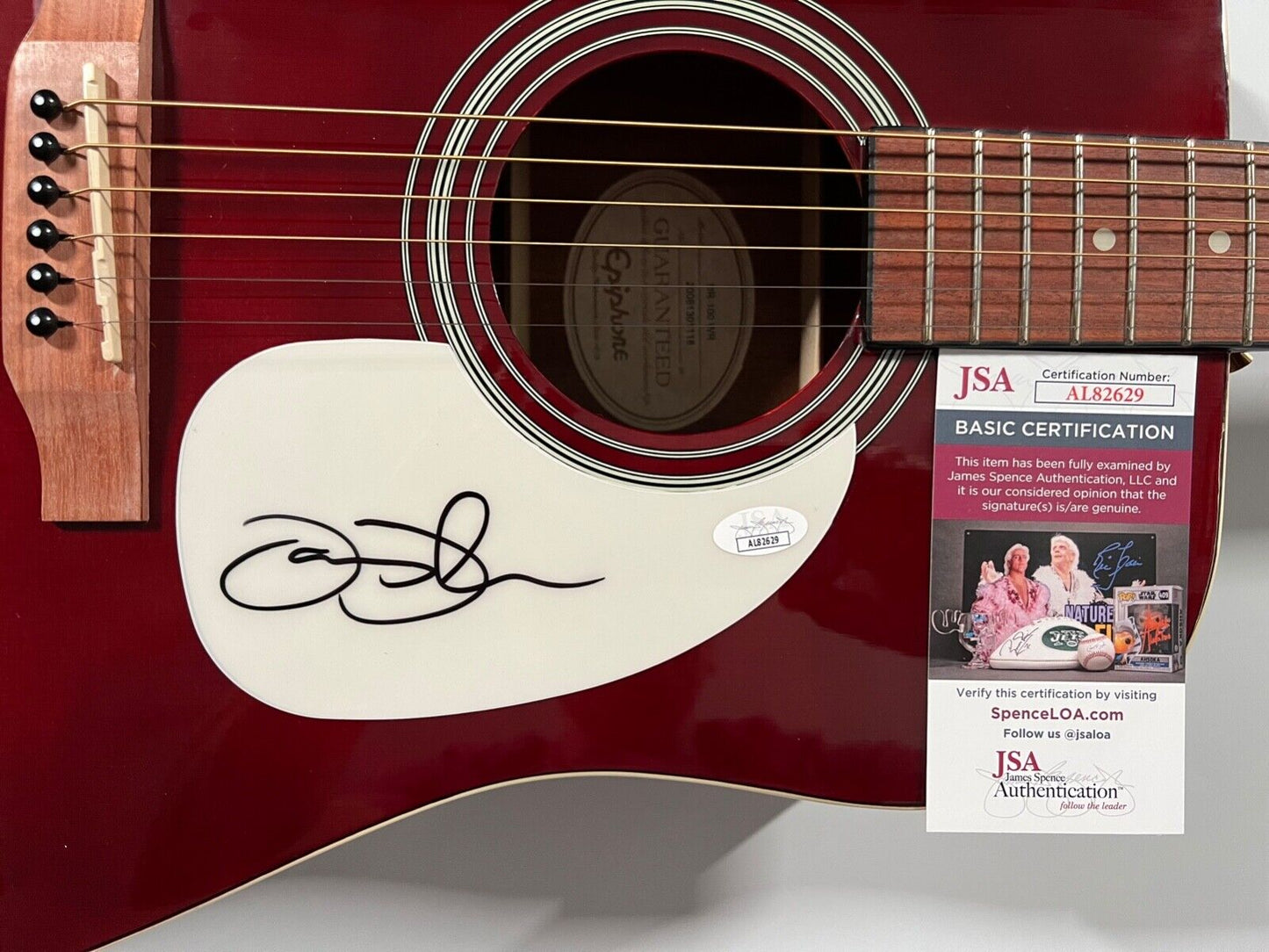 Jamey Johnson JSA Autograph Signed Guitar Epiphone Acoustic