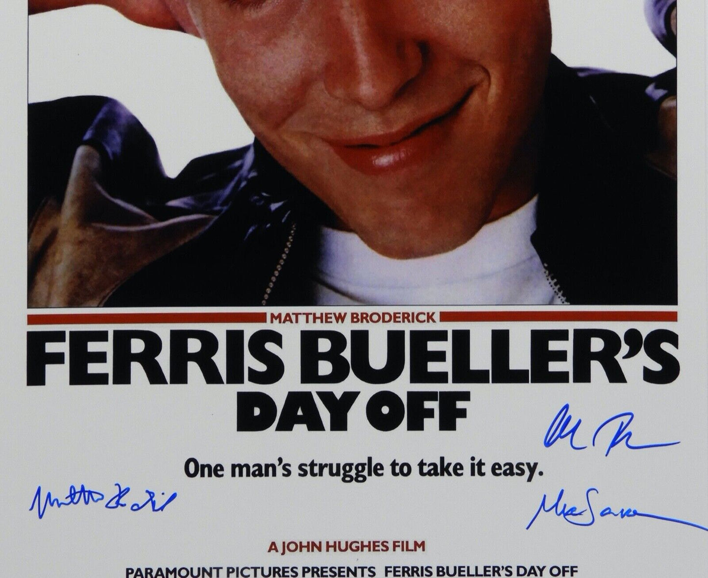 Ferris Bueller's Day Off Autograph Signed 11 X 17 Signed Photo Schwartz COA