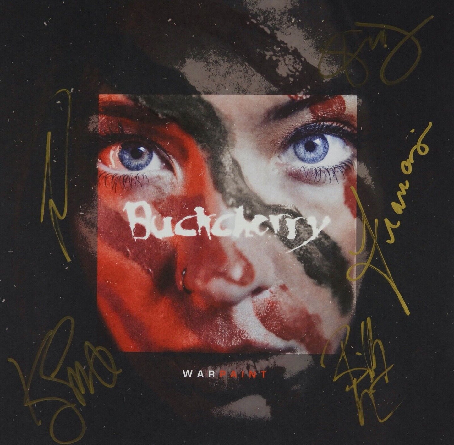 Buckcherry War Paint Fully Signed JSA Signed Autograph Album Record LP Red Vinyl