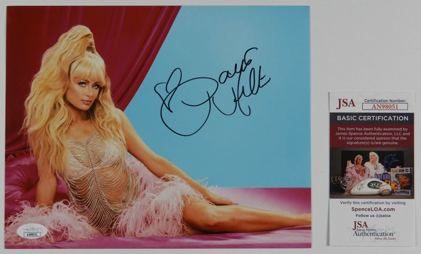 Paris Hilton Signed Autograph Photo 8 x 10 JSA