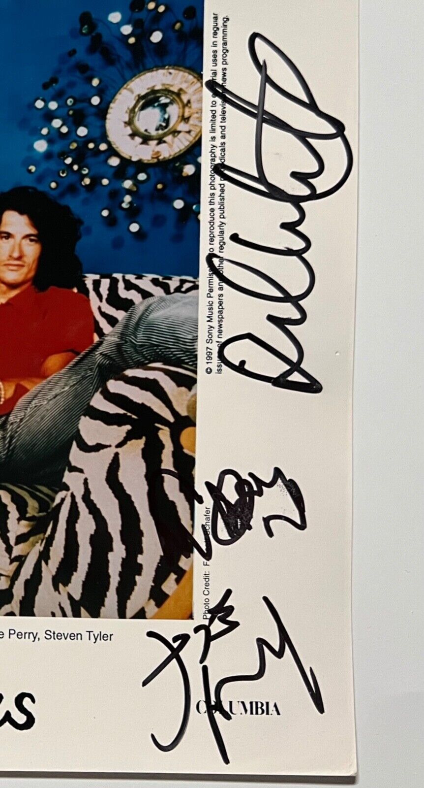 Aerosmith Signed Autograph 8 x 10 Photo JSA Fully Signed Steven Tyler Joe Perry