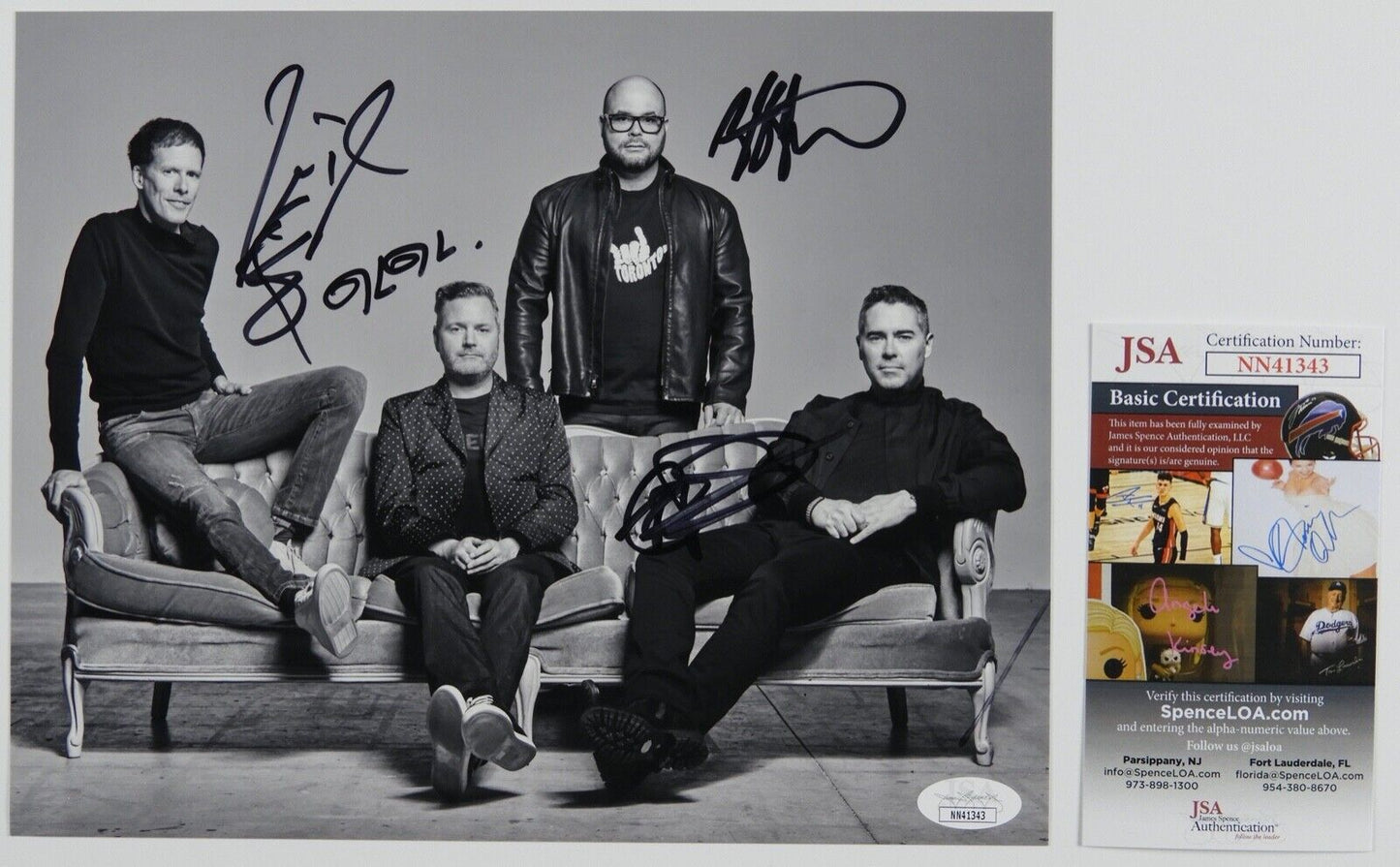 Barenaked Ladies Fully JSA Signed Autograph  8 x 10 Ed Robertson Jim Creeggan +