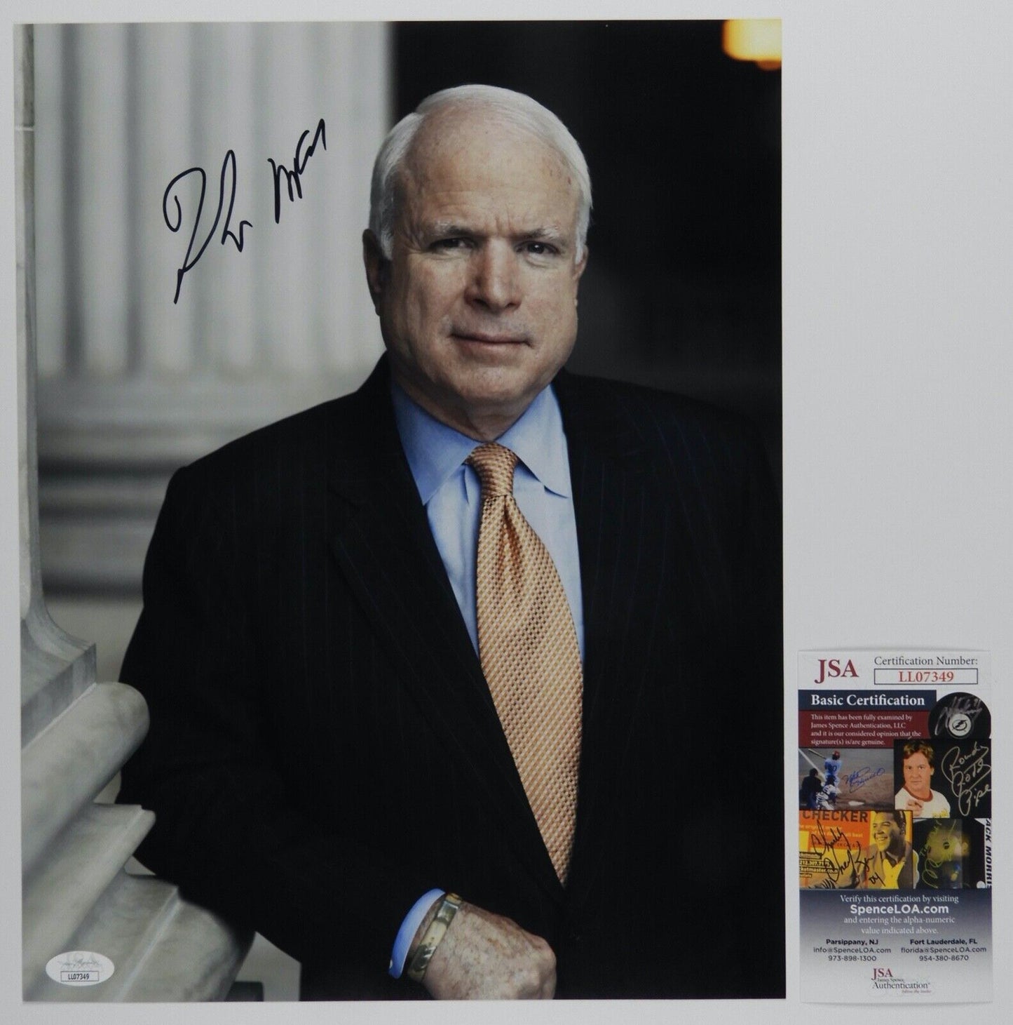 Senator John McCain JSA Signed Autograph Photo 11 x 14