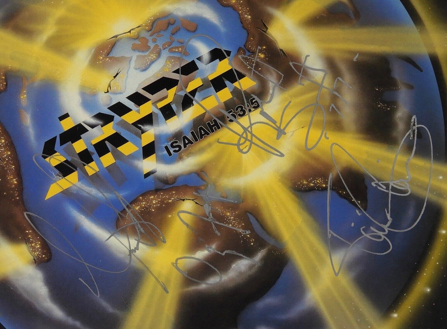 Stryper Fully Signed Autograph JSA Record Album Vinyl Isaiah 53:5