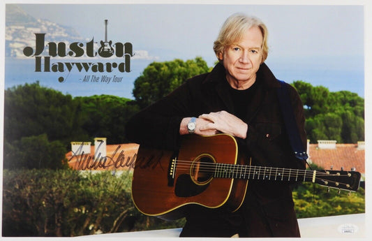 Justin Hayward Lithograph Poster JSA Signed Autograph 11 x 17 The Moody Blues