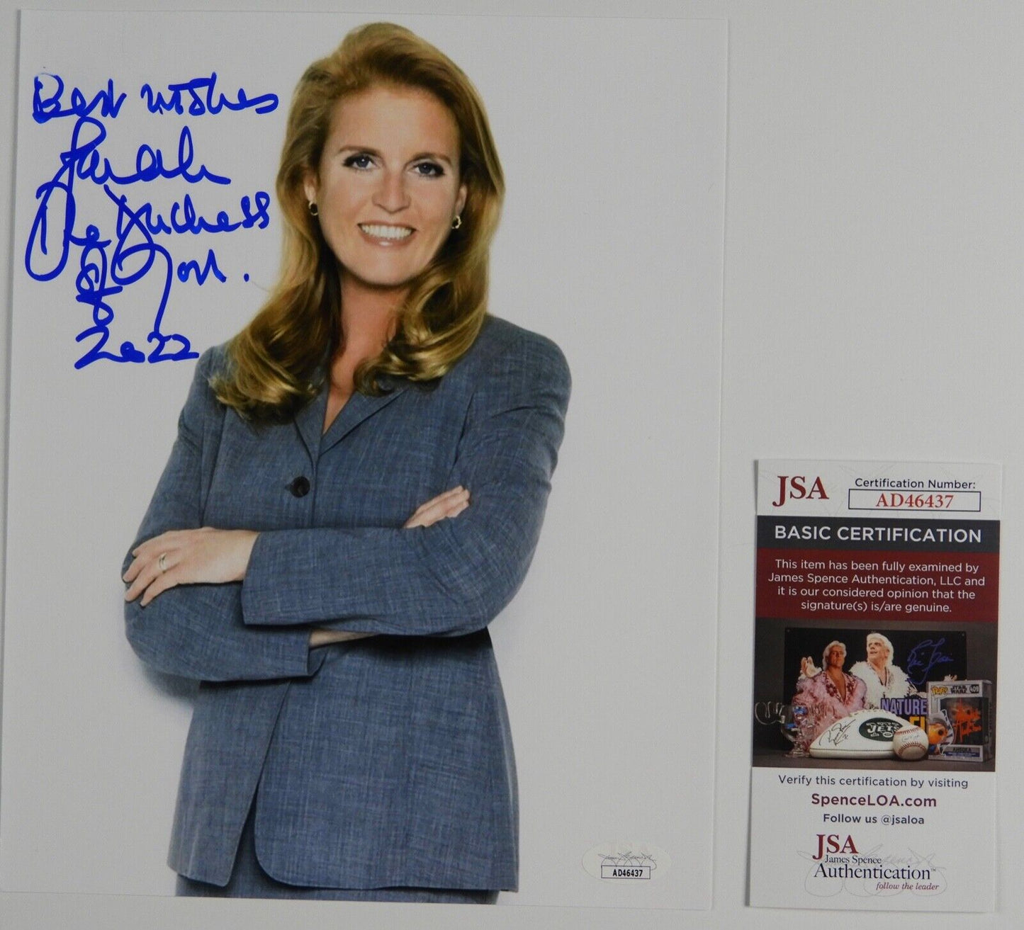 Sarah Ferguson Duchess of York JSA Signed Autograph Photo 8 x 10