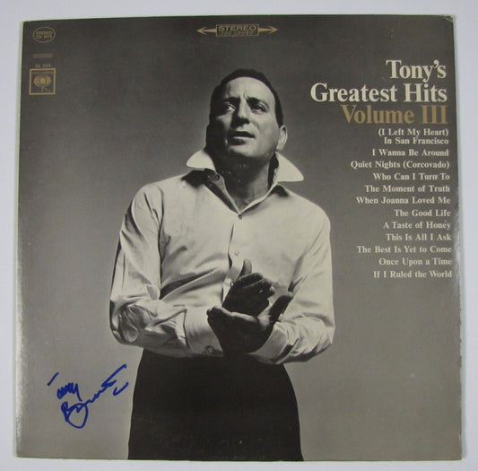 Tony Bennett Greatest Hits III Signed Autograph Record Album JSA Vinyl