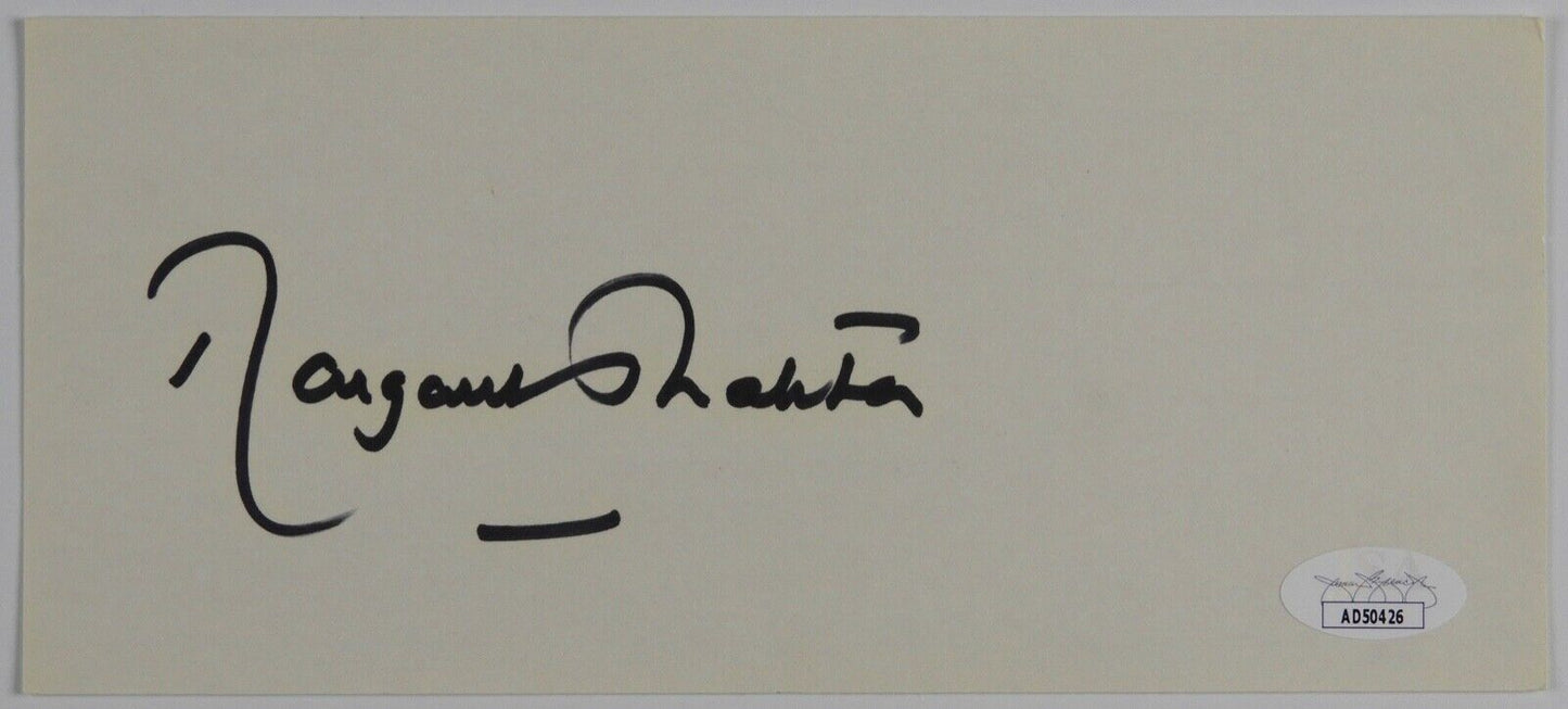 Margaret Thatcher JSA COA Signed Autograph Cut