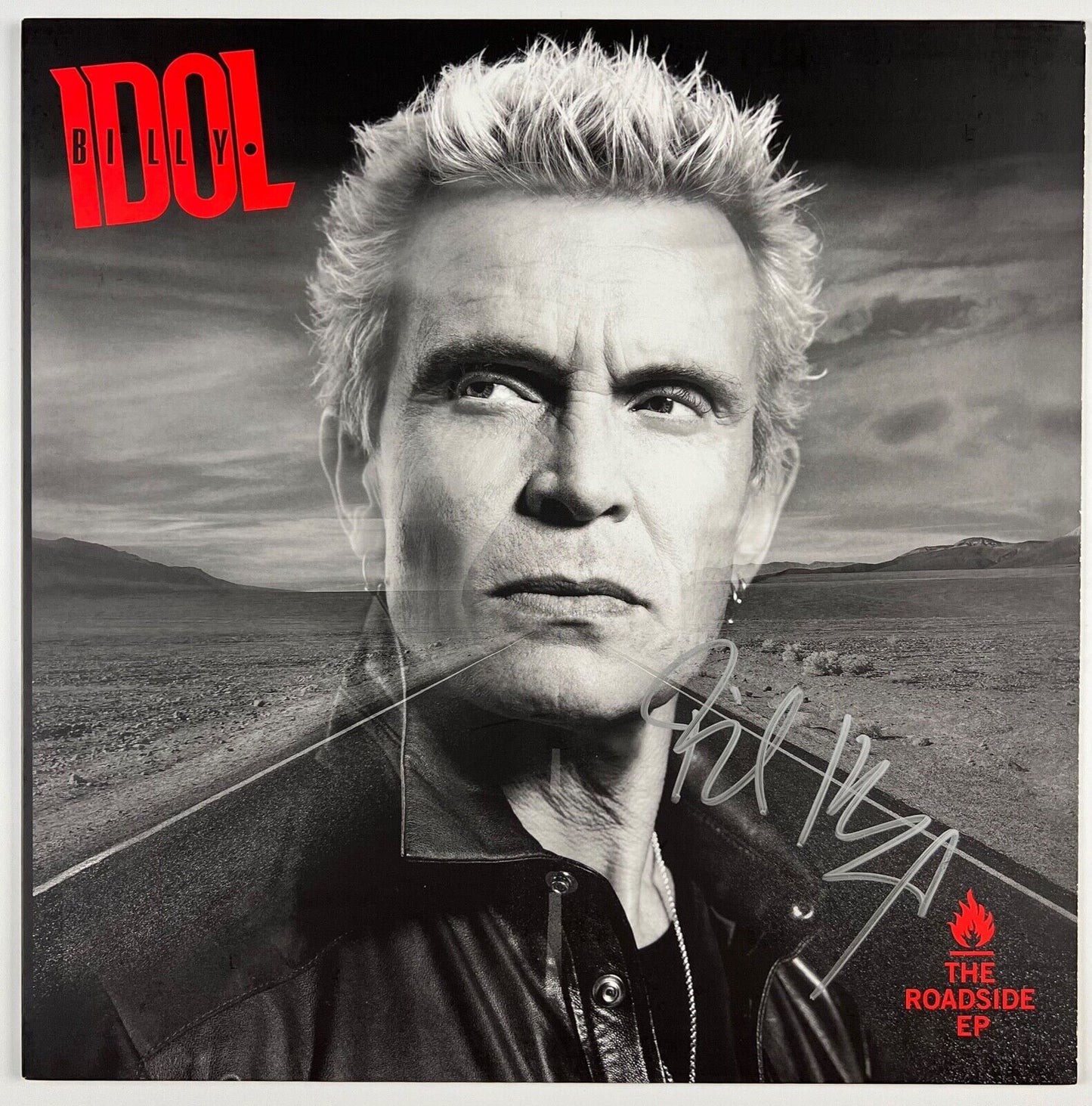 Billy Idol Autograph Signed The Roadside EP Vinyl Album Record