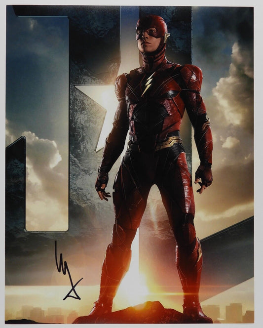 Ezra Miller The Flash Justice League Signed Autograph JSA 11 x 14 Photo