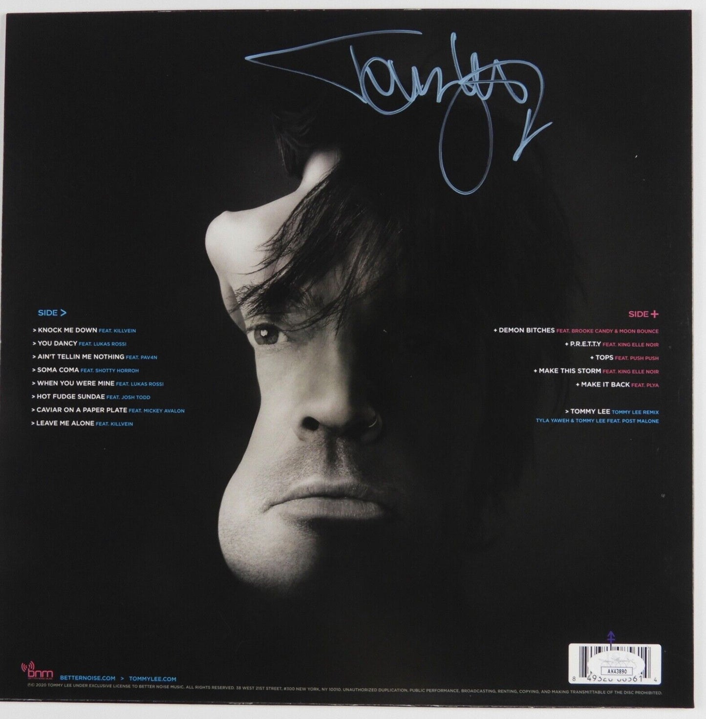 Tommy Lee JSA Signed Autograph Album Vinyl Record Andro Motley Crue