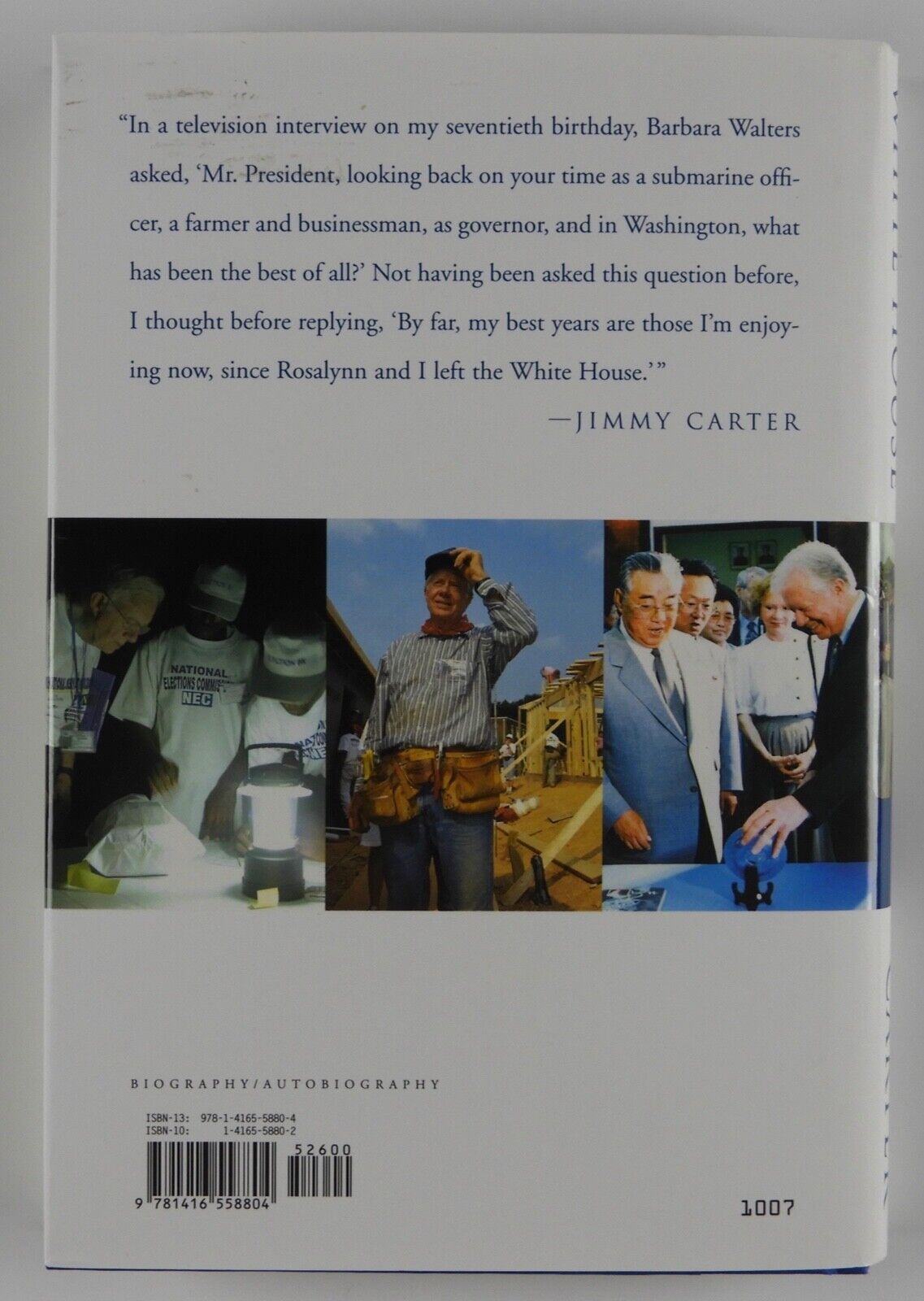 Jimmy Carter JSA Signed Autograph Book Beyond The White House Fist Edition