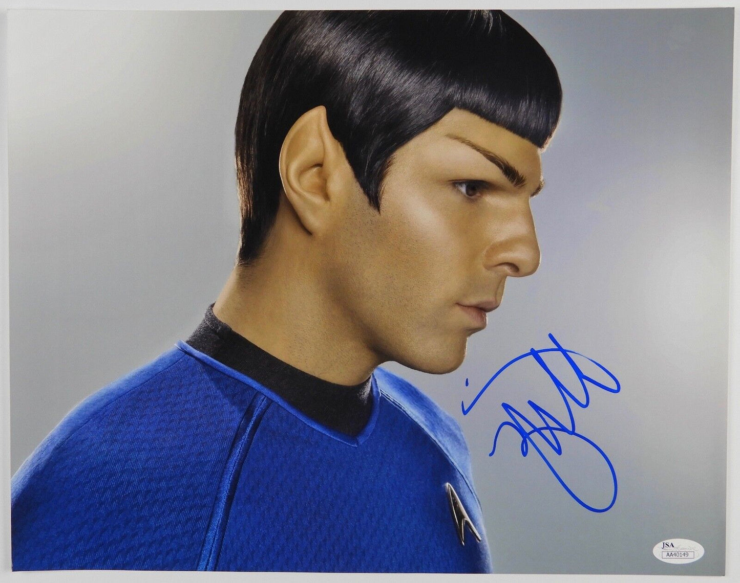 Star Trek Zachary Quinto Spock Autograph Signed 11 x14 JSA COA Movie