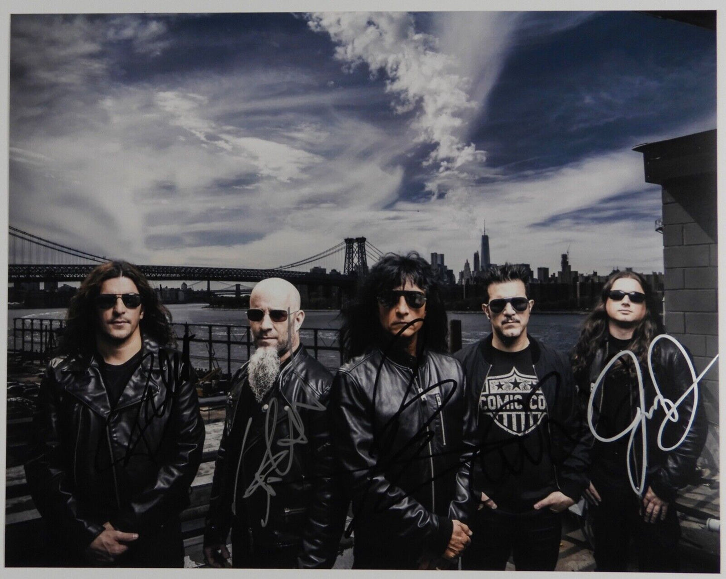 Anthrax JSA Fully Signed Autograph Photo 11 x 14 Joey Belladonna Scott Ian Frank