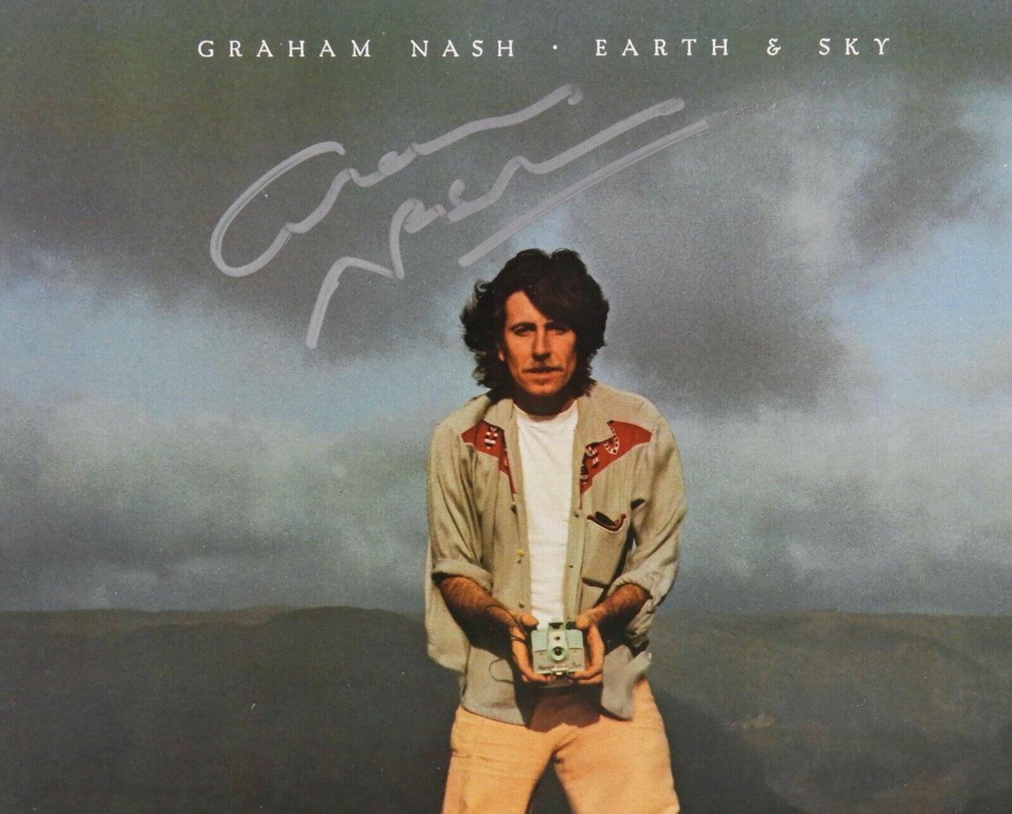 Graham Nash JSA Signed Autograph Album Record Vinyl Earth & Sky