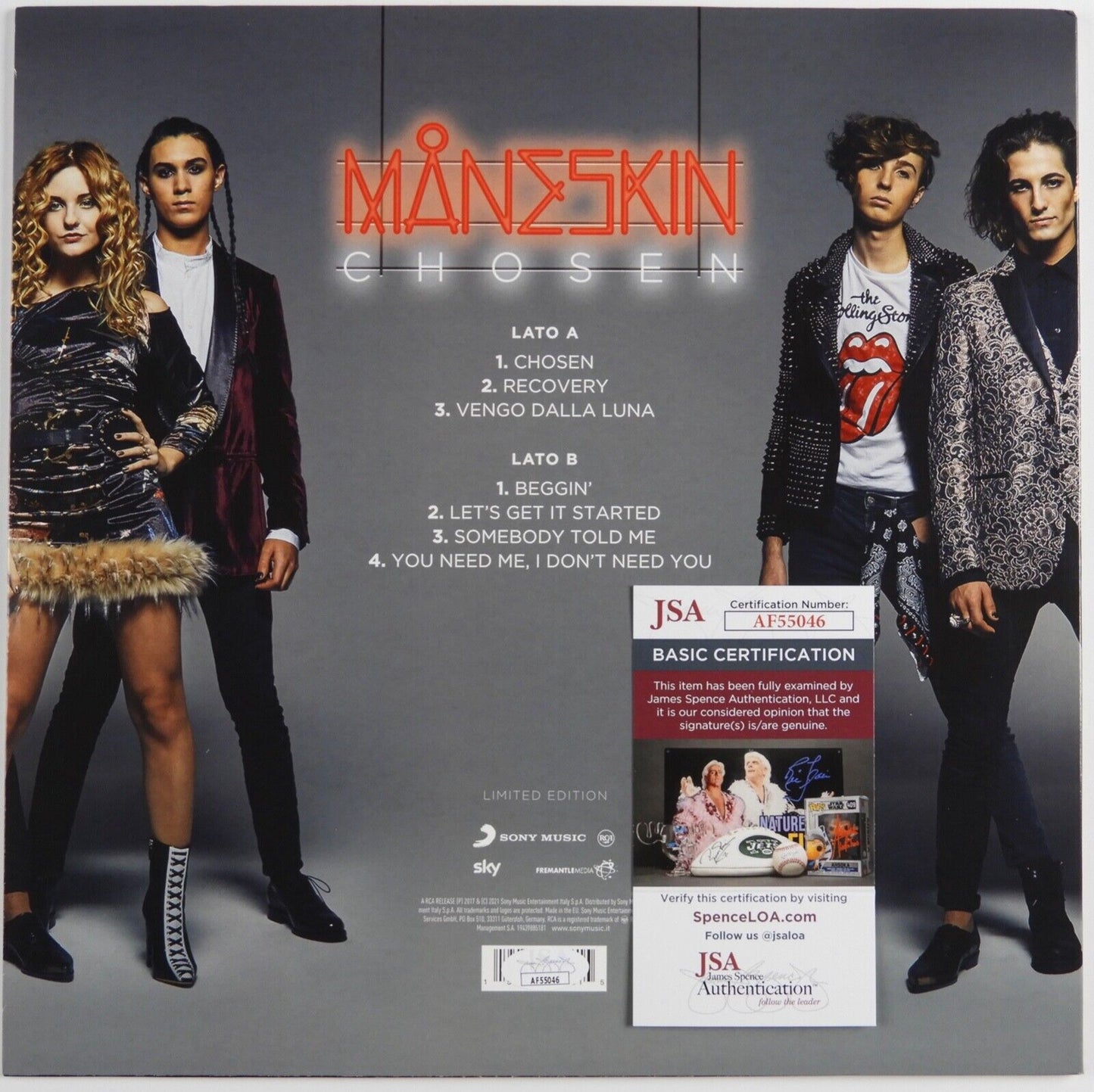 Maneskin FULL BAND Signed Autographed Il Ballo Della Vita Record Album LP 
