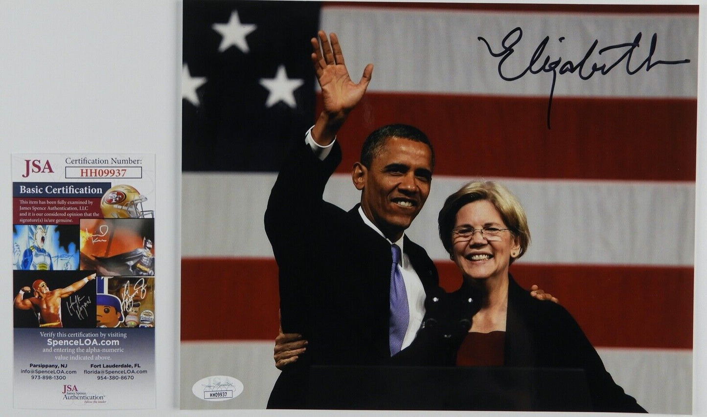 Elizabeth Warren JSA Autograph Signed Photo COA 8 x 10 Senator President