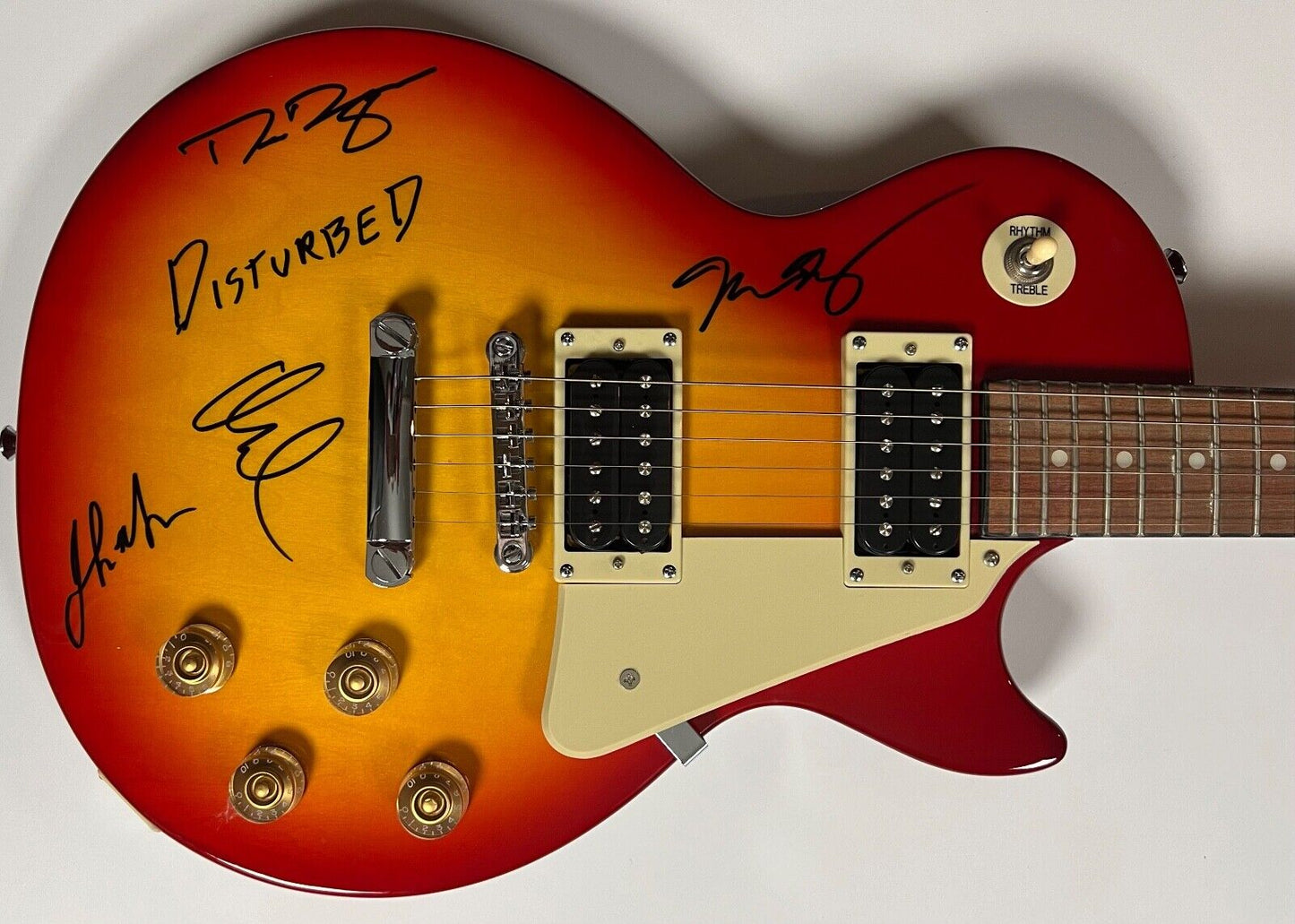 Disturbed JSA Fully Signed Autograph Guitar JSA Les Paul