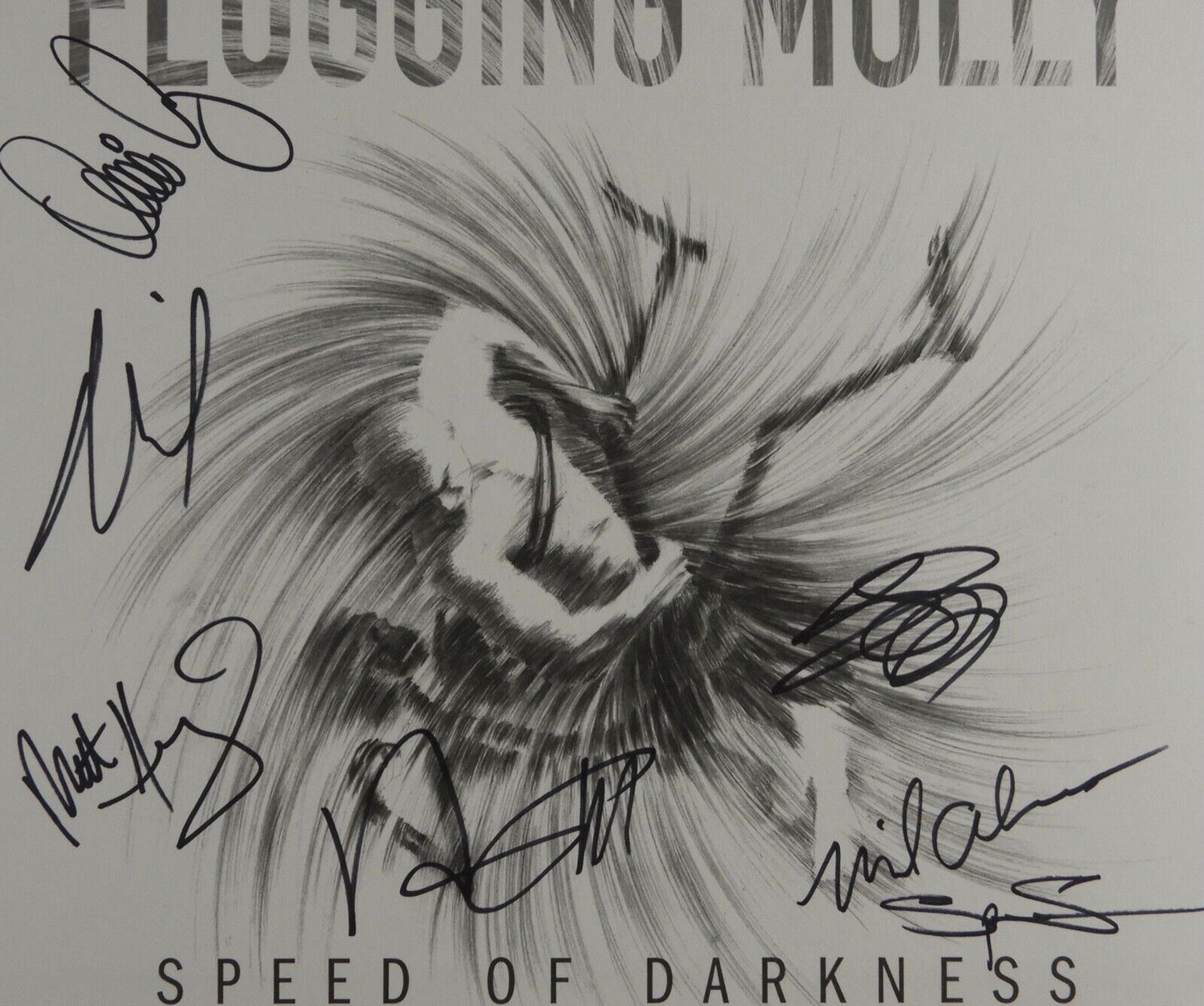 Flogging Molly JSA Fully Autograph Signed Record Album Speed Of Darkness