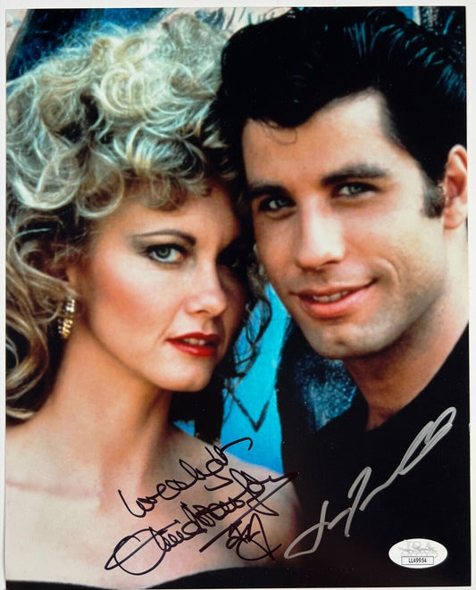 John Travolta Olivia Newton-John Grease JSA Autograph Signed Photo 8 x 10