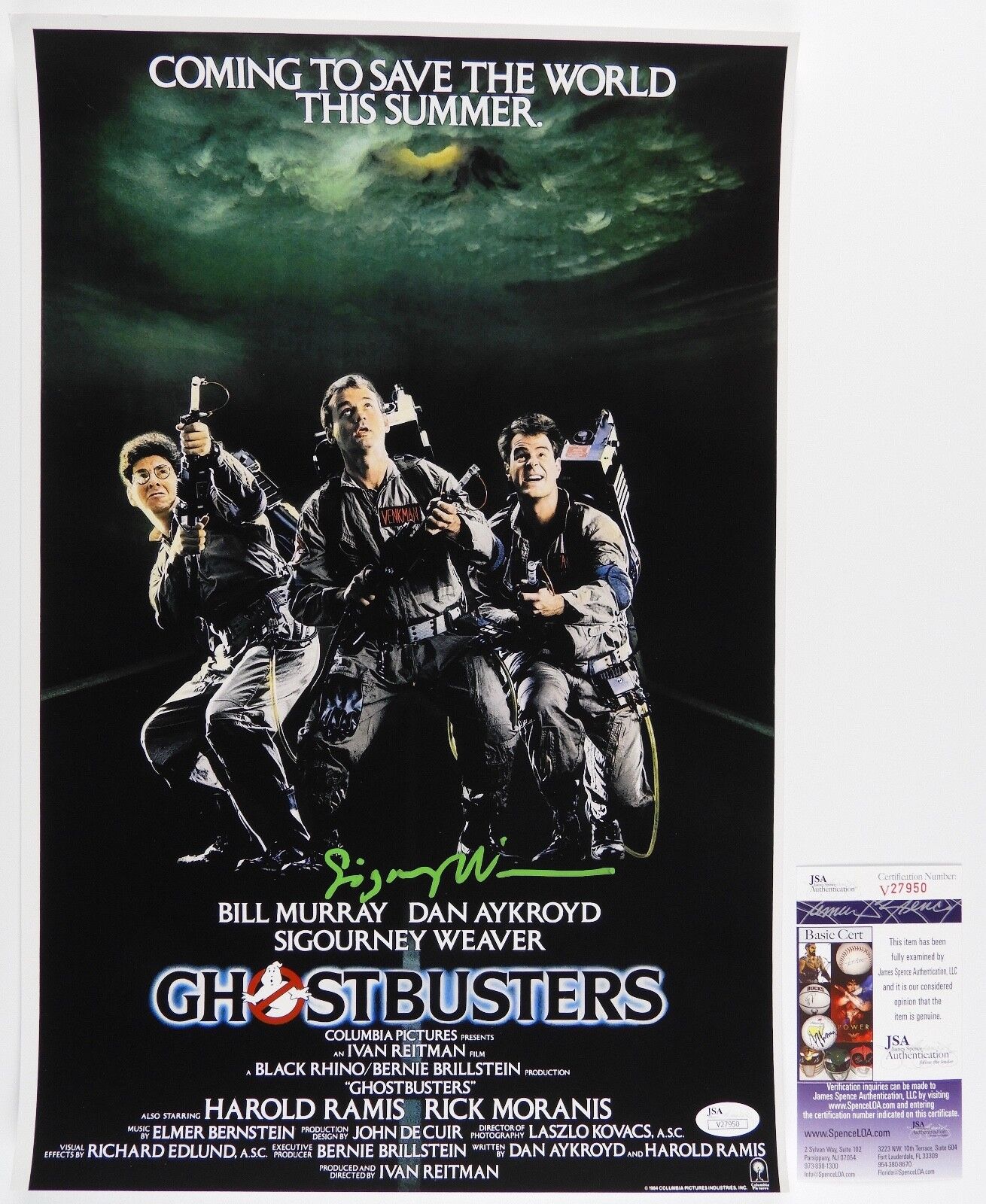 Sigourney Weaver Ghostbusters JSA signed autograph 12 x 18 Photo