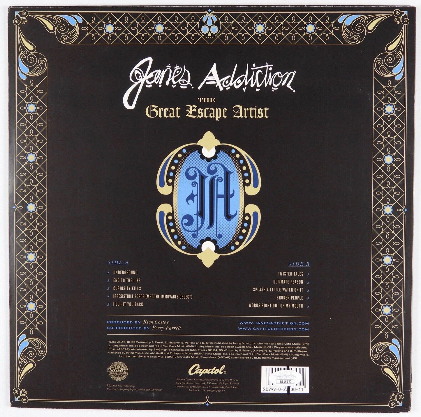 Jane's Addiction JSA Fully Signed Autograph Record Vinyl Album Dave Navarro +