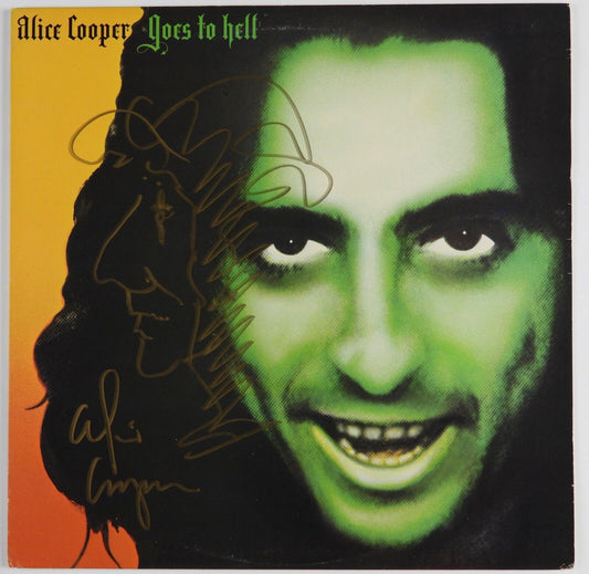 Alice Cooper Sketch Signed JSA Autograph Album Record Vinyl Goes To Hell