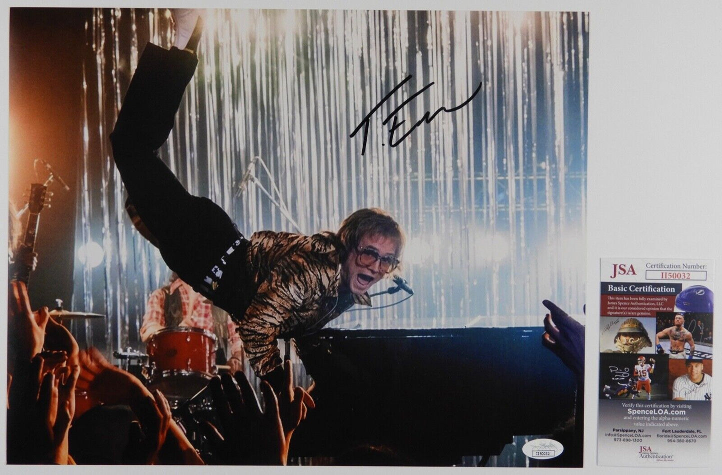 Taron Egerton Rocketman Elton John Autograph JSA 11 x 14 Signed Photo