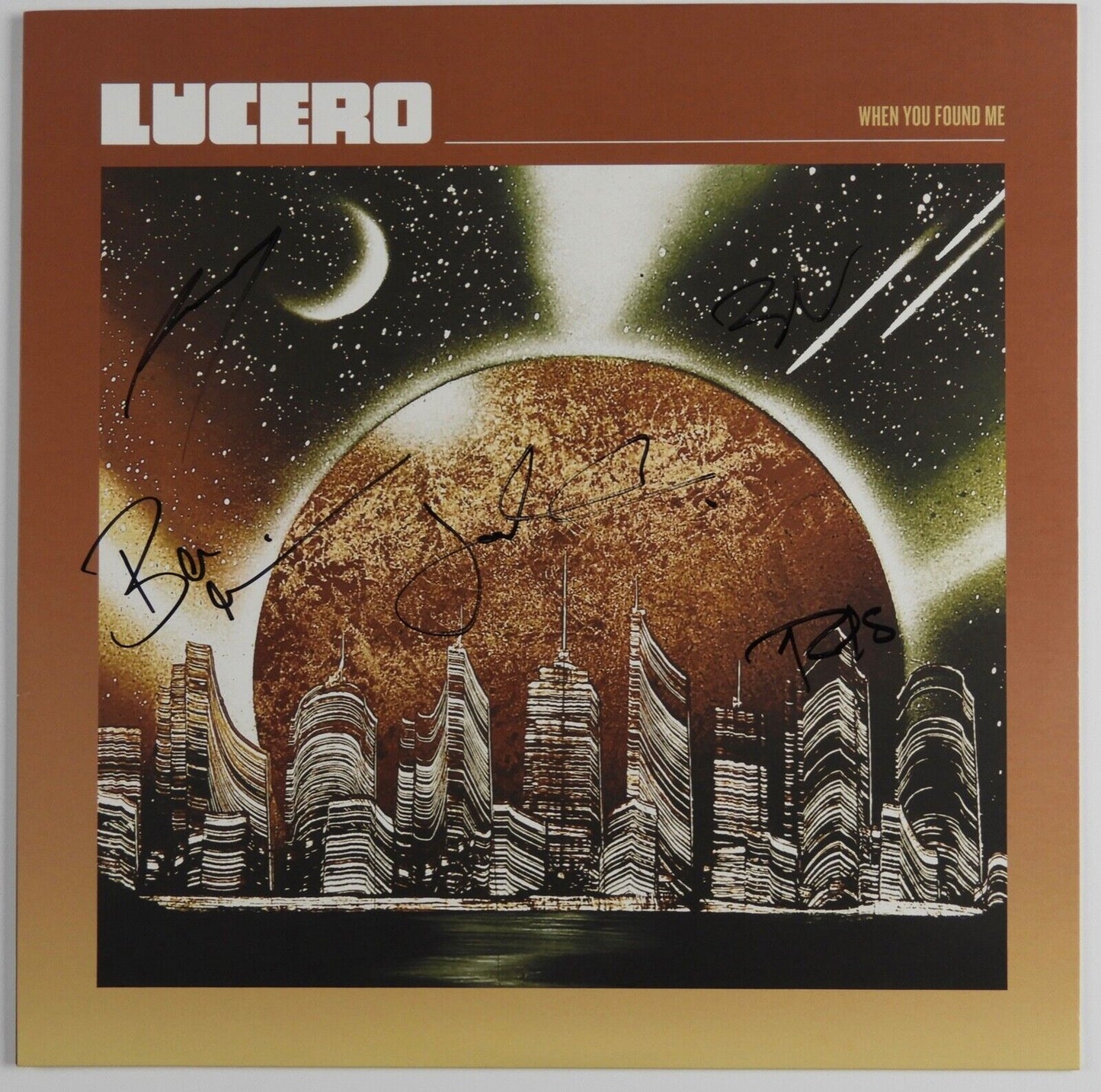 Lucero JSA Fully Autograph Signed Record Album Vinyl When You Found Me