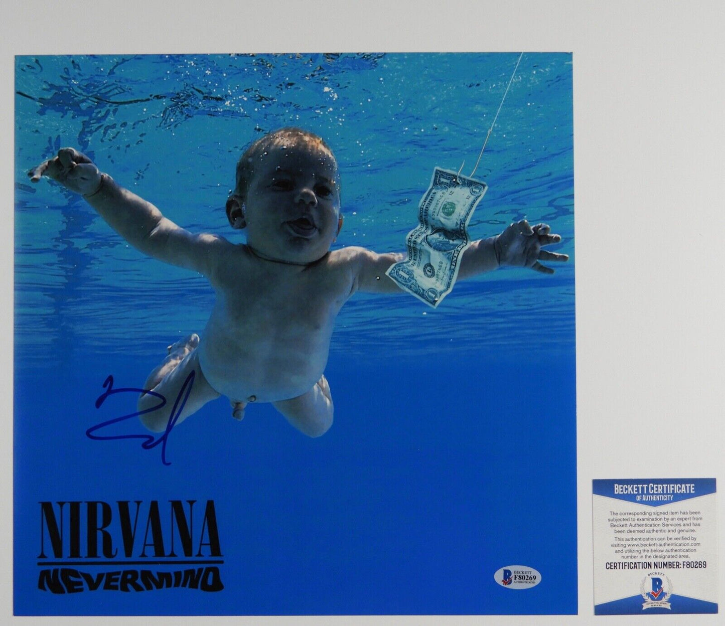 Dave Grohl Nirvana Beckett 12 x 12 Photo Signed Autographed Nevermind