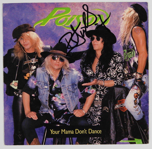 Poison Bret Michaels JSA Signed Autograph 45 Record Vinyl
