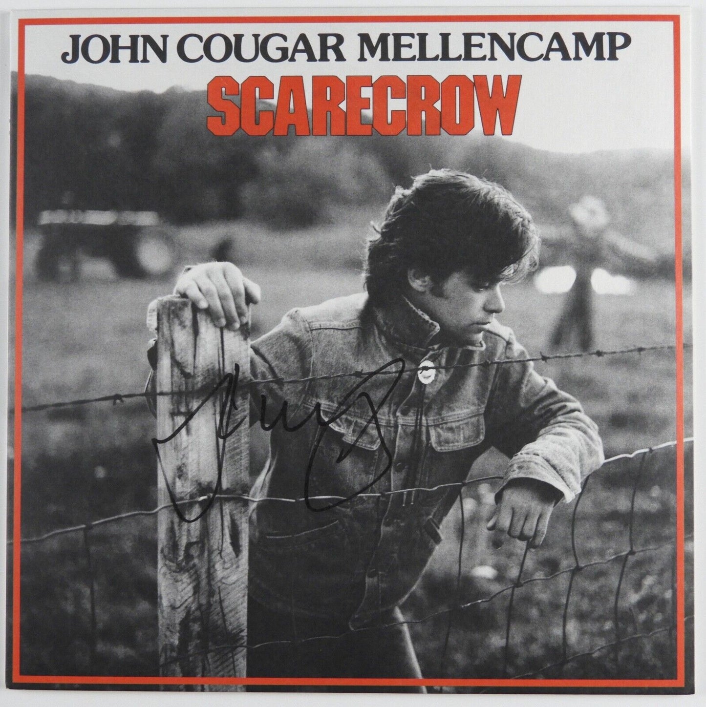 John Cougar Mellencamp JSA Signed Autograph Album Vinyl Record LP Scarecrow