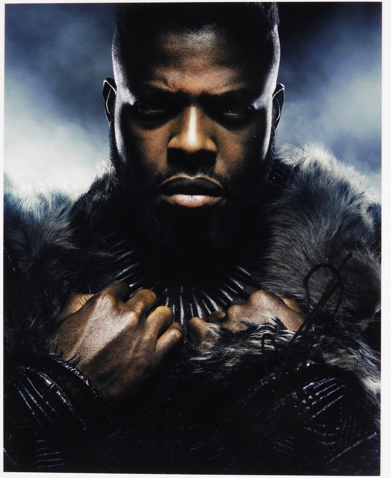 Winston Duke Mbaku Black Panther Animated Autograph Signed 8 x 10 JSA COA