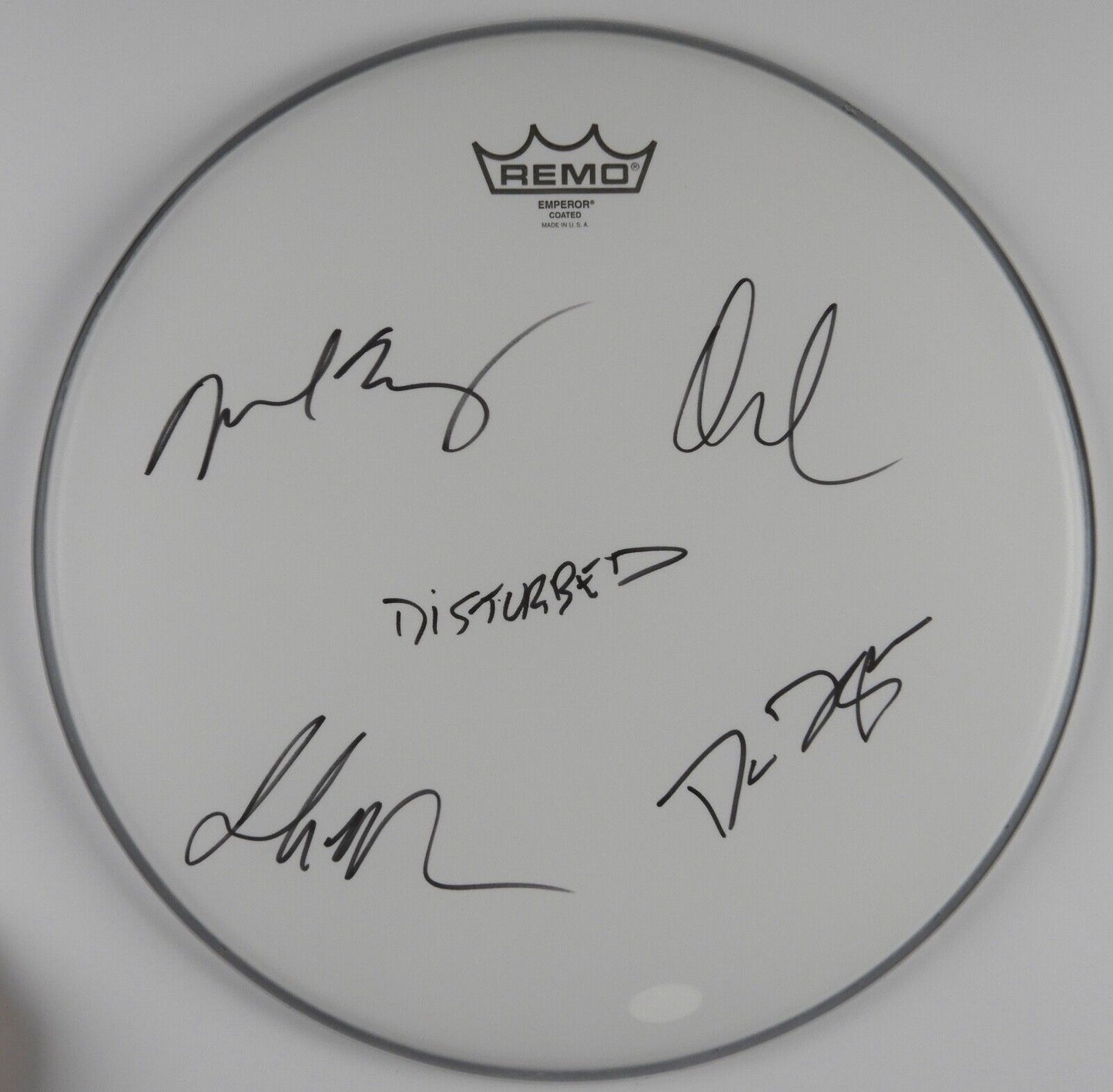 Disturbed Fully Signed Autograph Drum Head JSA COA 14" David Draiman +