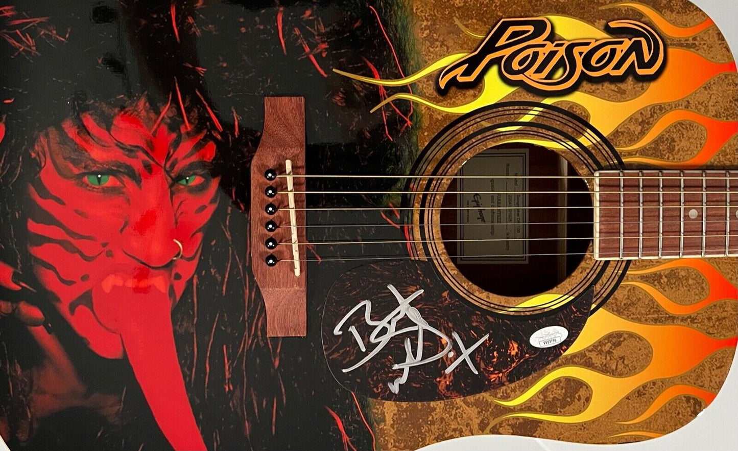 Bret Michaels Poison JSA Autograph Signed Acoustic Guitar