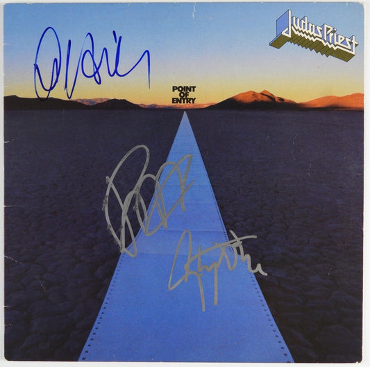 Judas Priest JSA Signed Autograph Album Record Vinyl Point Of Entry
