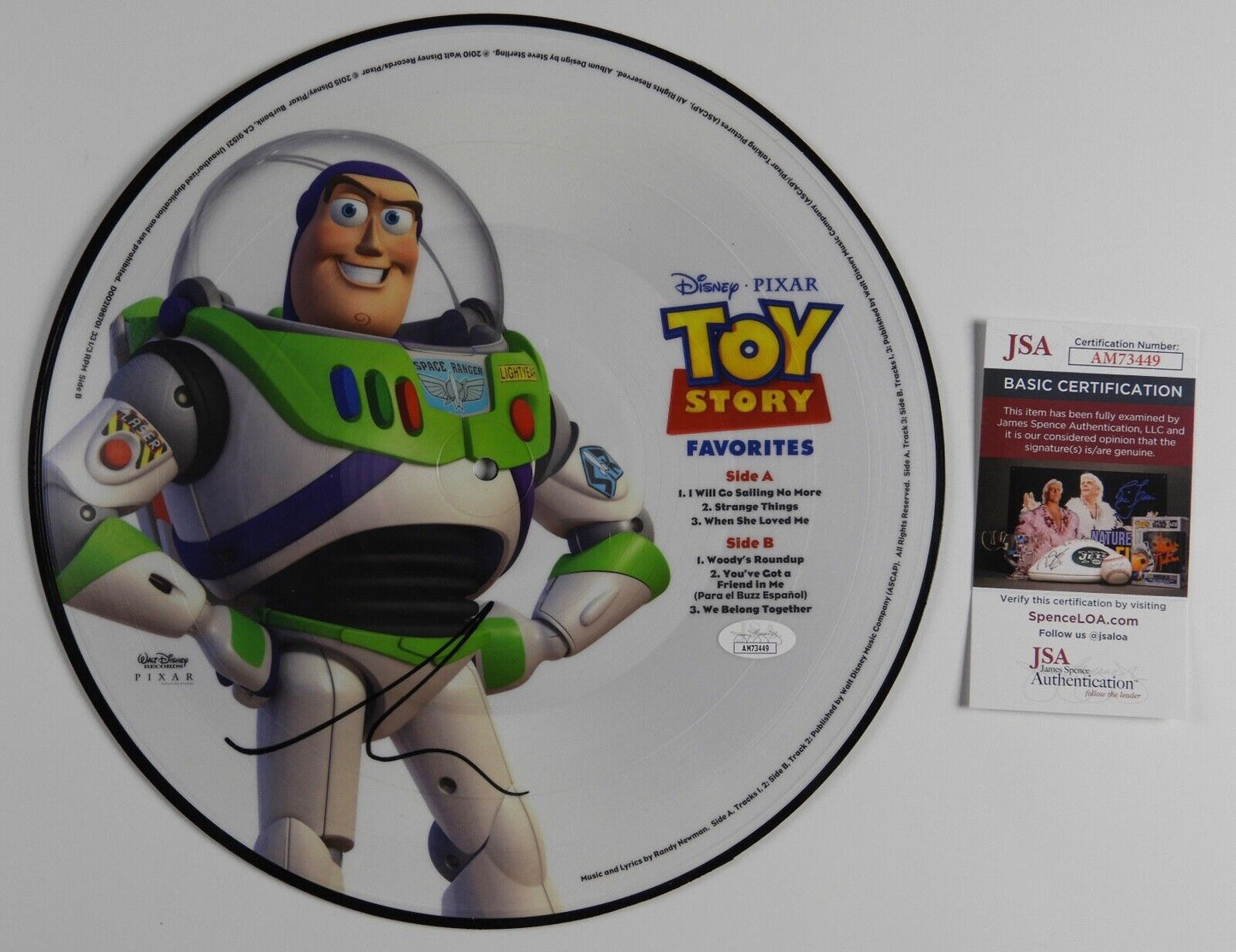 Tim Allen JSA Signed Autograph Record Vinyl Toy Store Picture Disc Soundtrack