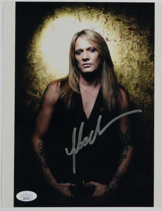 Sebastian Bach Skid Row Signed Autograph JSA 8 x 10 photo