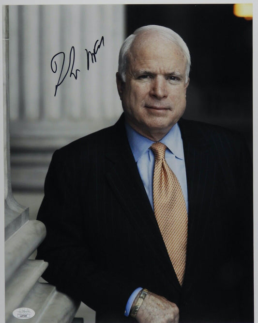 Senator John McCain JSA Signed Autograph Photo 11 x 14