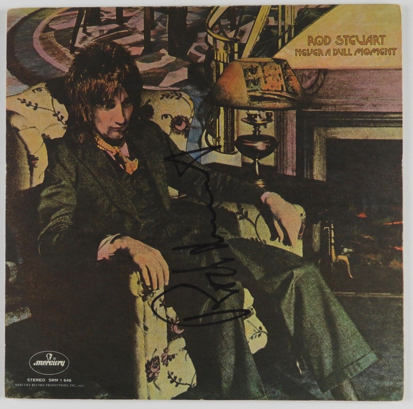 Rod Stewart JSA Signed Autograph Album Record Vinyl Never A Dull Moment