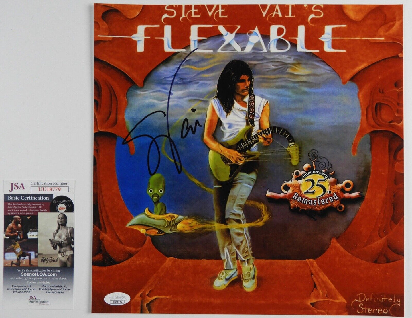 Steve Vai JSA Autograph Signed Album 12" Photo Flexable