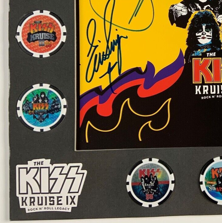 KISS JSA Signed Autograph Gene Simmons Paul Stanley Kruise IX Poker Chips