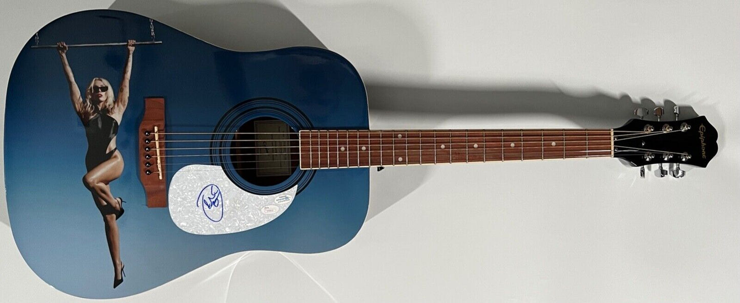 Miley Cyrus JSA Guitar Autograph Signed Acoustic Guitar