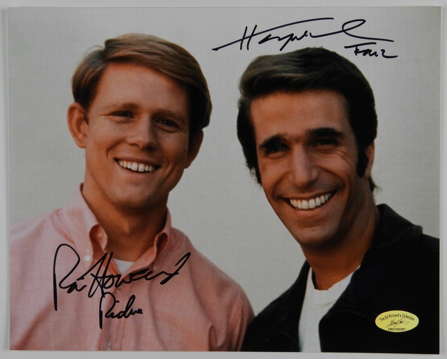 Ron Howard Henry Winkler Happy Days JSA signed autograph 8 x 10 Photo