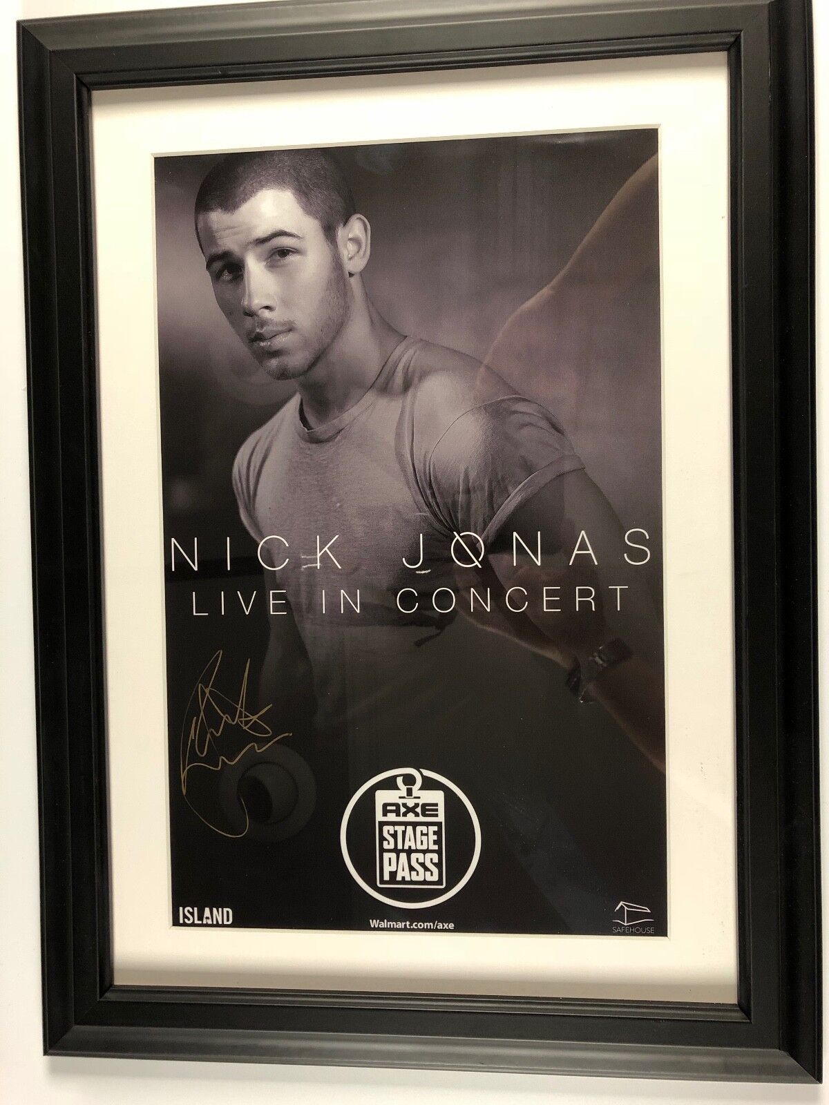 Nick Jonas JSA Autograph Signed Poster FULL NAME great sig Framed