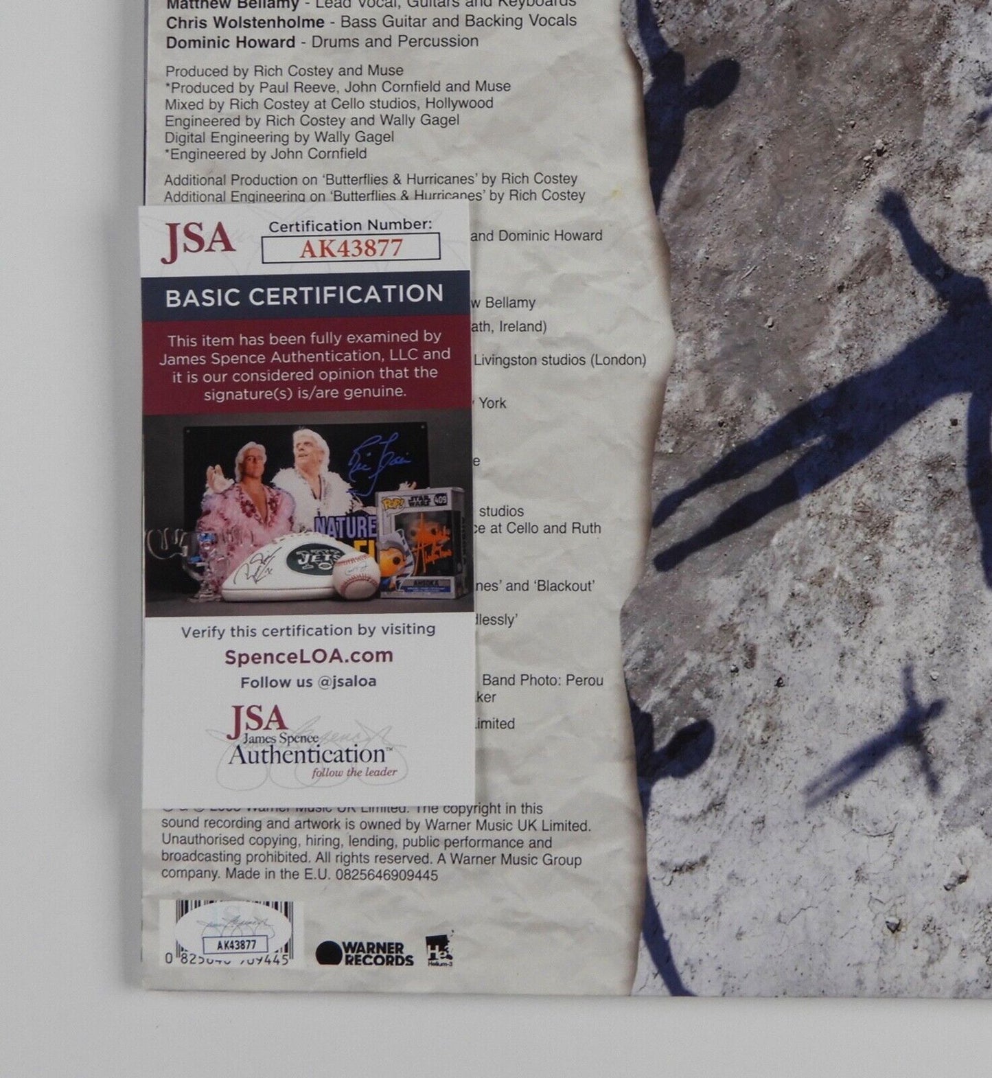 MUSE Dominic Howard JSA Signed Autograph Album Record Absolution