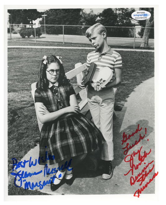 Jay North Dennis The Menace Jeanne Russell  ACOA Signed Autograph 8 x 10 Photo